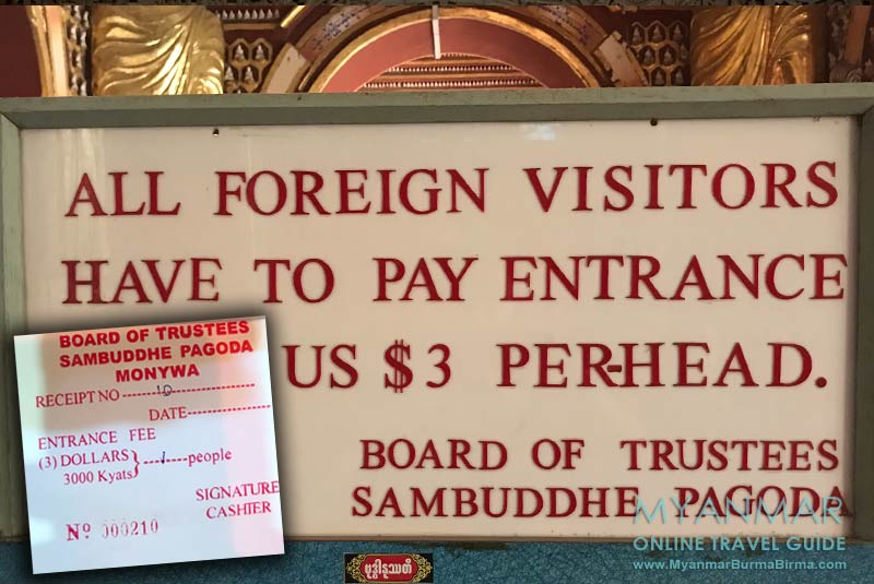 Ticket für die Thanboddhay-Pagode in Monywa