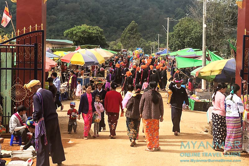 Myanmar Reisetipps | Pinlaung | Pa-O-Fest im Kloster Yin Mee Kyaung Tike im Dorf Yin Mee